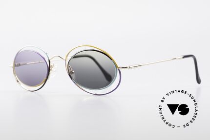 Casanova LC18 Vintage Kunstsonnenbrille, kunstvoll, ideenreich, bunt, funktional, anders, Passend für Damen