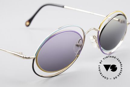Casanova LC18 Vintage Kunstsonnenbrille, ungetragenes Einzelstück: wirklich ein Kunstwerk, Passend für Damen