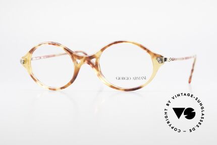 Giorgio Armani 339 Kleine Ovale Vintage Brille, vintage Giorgio Armani DesignerFassung der 90er Jahre, Passend für Herren und Damen