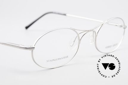 Giorgio Armani 634 Nachfolger Schubert Brille, sehr puristisch: einfache 'Drahtbrille' mit einem X-Steg, Passend für Herren und Damen