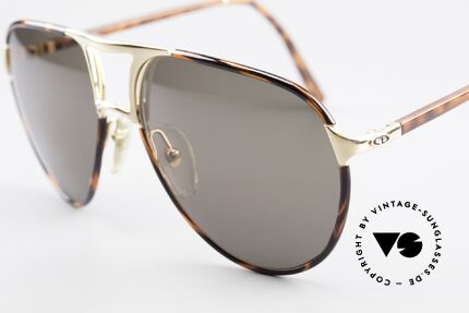 Christian Dior 2505 Aviator Designer Sonnenbrille, vergoldete Metallkomponenten; 100% UV Schutz, Passend für Herren