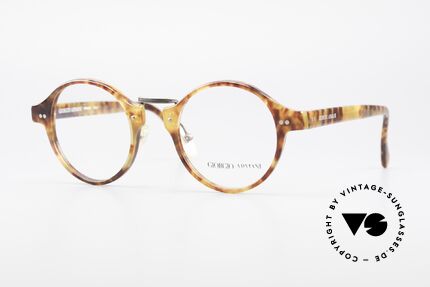 Giorgio Armani 341 Vintage Panto Brillenfassung, zeitlose Giorgio Armani Designer-Brille aus Italien, Passend für Herren
