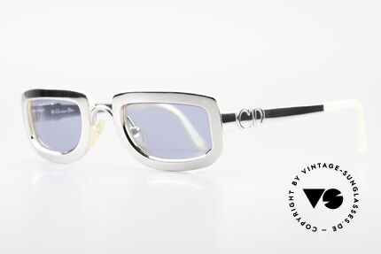 Christian Dior 2972 Designerbrille Silber Perlmutt, Frontseite = silber verchromt, Rückseite = Perlmutt, Passend für Damen