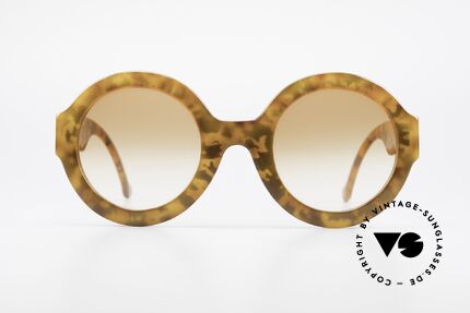 Christian Dior 2567 Runde 90er Sonnenbrille XXL, rundes; übergroßes Design mit auffälligem Muster, Passend für Damen