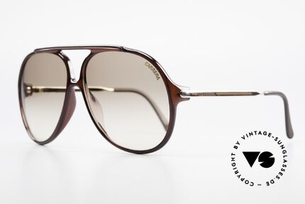 Carrera 5587 Vintage 80er XXL Sonnenbrille, Carrera Gläser in braun-Verlauf (100% UV Protection), Passend für Herren
