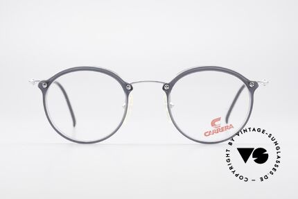 Carrera 4942 Runde Panto Vintage Brille, solide Materialkombination aus Titan & Kunststoff, Passend für Herren und Damen