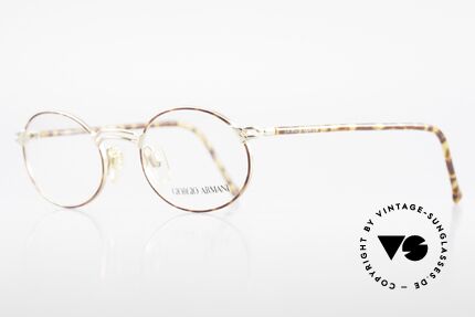 Giorgio Armani 194 Vintage Fassung No Retro Oval, TOP-Qualität & interessante Kastanien-Lackierung, Passend für Herren und Damen