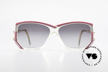 Cazal 197 80er Vintage Sonnenbrille, transparenter Rahmen mit tollen Farbkompositionen, Passend für Damen