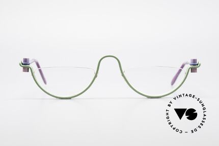 ProDesign No1 Brille Jagd Auf Roter Oktober, vintage Aluminium Fassung im Gail Spence Design, Passend für Herren und Damen