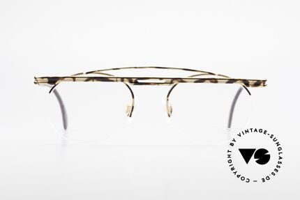 Cazal 748 Rare 90er Brille No Retro, tolles geometrisches Spiel (rund und eckig zugleich), Passend für Herren und Damen