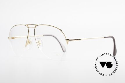 Cazal 726 West Germany Pilotenbrille, halb rahmenlos (sehr angenehm zu tragen), Passend für Herren