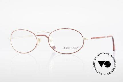 Giorgio Armani 125 Ovale 80er Vintage Fassung, vintage Brillenfassung vom Modedesigner G. Armani, Passend für Damen