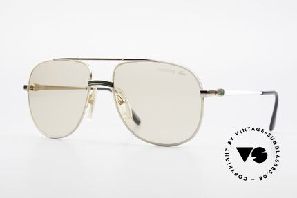 Lacoste 101 Automatik Gläser Verdunkeln, vintage Lacoste 101 Sonnenbrille aus den 80ern/90ern, Passend für Herren