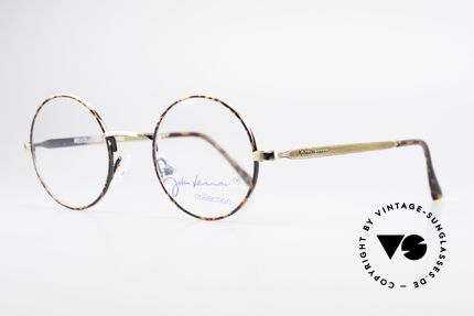 John Lennon - Revolution Kleine Runde Vintage Brille, kleine runde Brille in antik-gold und kastanienbraun, Passend für Herren und Damen