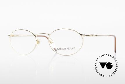 Giorgio Armani 263 Ovale Brille Damen Herren, vintage Brillenfassung vom Modedesigner G. Armani, Passend für Herren und Damen
