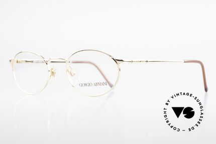 Giorgio Armani 263 Ovale Brille Damen Herren, zeitloser Stil; sehr komfortabel, da Federscharniere, Passend für Herren und Damen