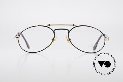 Bugatti 16957 Seltene 80er Vintage Brille, typische 80er Jahre Bugatti Herren-"Tropfenform", Passend für Herren