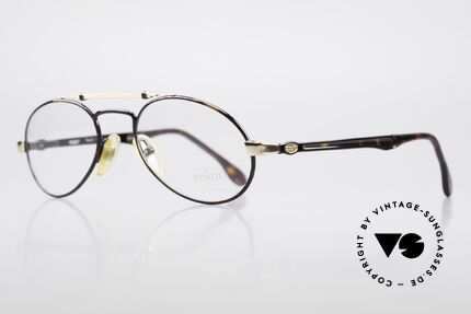 Bugatti 16957 Seltene 80er Vintage Brille, flexible Federgelenke und exzellente Verarbeitung, Passend für Herren