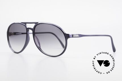 Carrera 4814 Vintage Brille Blau Metallic, mit hochwertigen Carrera Gläsern (100% UV Schutz), Passend für Herren