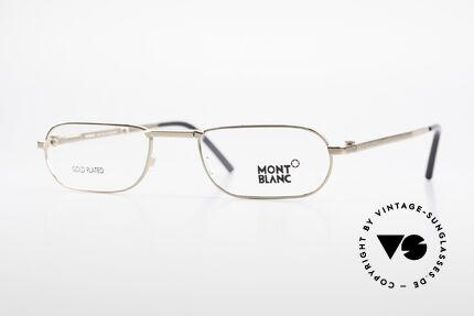 Montblanc MB30 Folding Vergoldete Luxus Faltbrille, faltbare Mont Blanc Luxus-Lesebrille in Größe 49°19, Passend für Herren