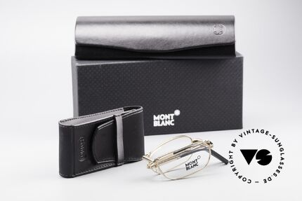 Montblanc MB30 Folding Vergoldete Luxus Faltbrille, Größe: small, Passend für Herren