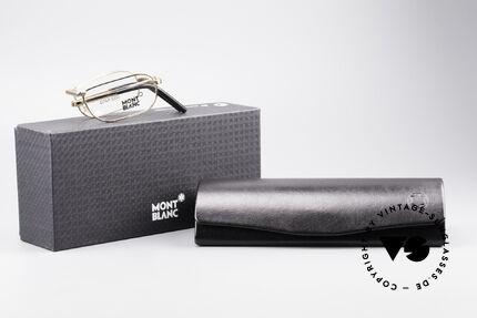Montblanc MB30 Folding Vergoldete Luxus Faltbrille, Größe: small, Passend für Herren