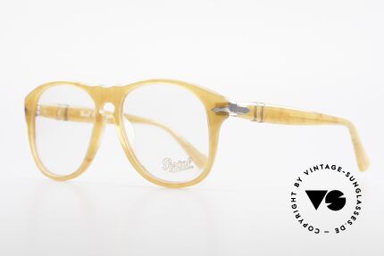 Persol 649/VL Ratti Steve McQueen Vintage Brille, extrem seltene kleine "VL"-Ausführung in hellbraun, Passend für Herren