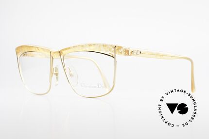 Christian Dior 2552 90er Vintage Brille Damen, tolle Kombination v. Formen/Muster/Materialien, Passend für Damen