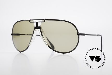 Cazal 901 Targa Design XL Piloten Brille West Germany, sehr seltene schwarze Lackierung, color 49, Passend für Herren