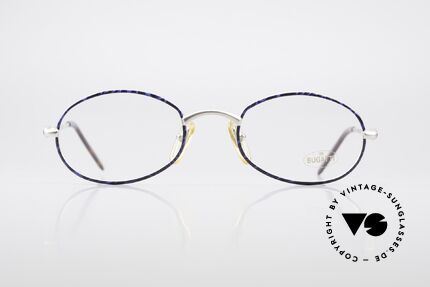 Bugatti 22338 Rare Ovale 90er Vintage Brille, circa Mitte der 1990er in Frankreich produziert, Passend für Herren und Damen