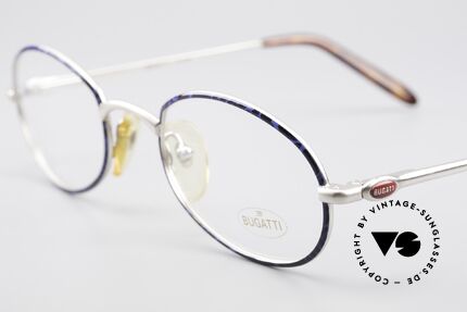 Bugatti 22338 Rare Ovale 90er Vintage Brille, hoher Komfort u. Passform durch Federgelenke, Passend für Herren und Damen