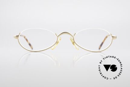 Bugatti 03701 Ovale 90er Luxus Lesebrille, zeitlose, ovale Form ... klassisch gold lackiert, Passend für Herren und Damen