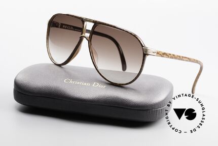 Christian Dior 2300 80er Aviator Sonnenbrille, Größe 58/10 in eleganter "horn/braun" Kolorierung, Passend für Herren
