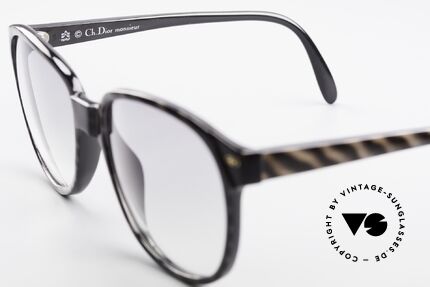 Christian Dior 2265 80er Monsieur Herrenbrille, zudem elegantes Rahmenmuster in horn-schwarz, Passend für Herren und Damen