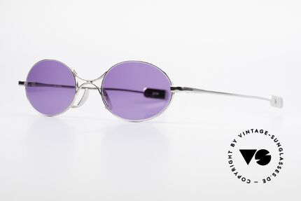 Jean Paul Gaultier 55-0173 Ovale Designer Sonnenbrille, schlichte Rahmenform aber dennoch exzentrisch, Passend für Herren und Damen