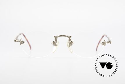 Jean Paul Gaultier 55-4172 Randlose Designerbrille JPG, schlichte Randlos-Brille; dennoch markant & originell, Passend für Herren und Damen