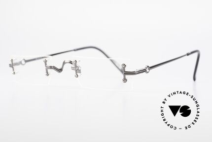 Jean Paul Gaultier 55-9172 Randlose JPG Designerbrille, ein Designerstück eben (Lackierung in gunmetal / grau), Passend für Herren und Damen