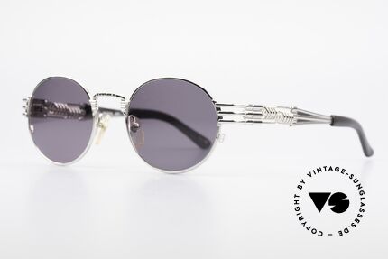 Jean Paul Gaultier 56-6106 Vintage JPG Rap Sonnenbrille, Meisterstück im typischen J.P.G. 'Industrial Design', Passend für Herren