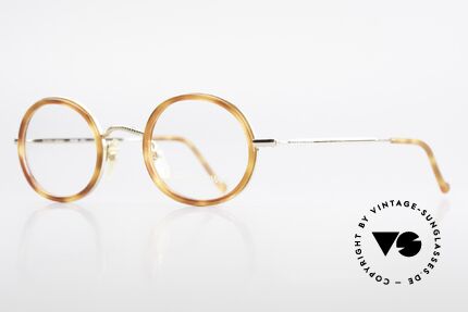 Giorgio Armani 139 Ovale Vintage Fassung 90er, vergoldeter Rahmen mit Glaseinfassungen in schildpatt, Passend für Herren und Damen