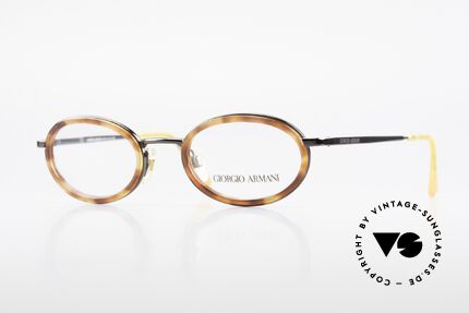 Giorgio Armani 258 Ovale Vintage Designer Brille, 90er vintage Designer-Brille von Giorgio Armani, Passend für Herren und Damen