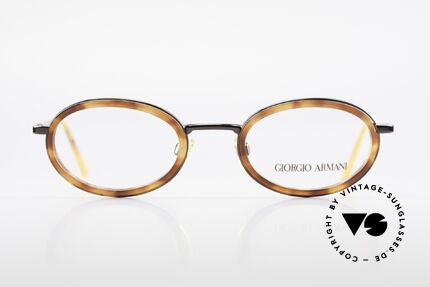 Giorgio Armani 258 Ovale Vintage Designer Brille, klassische, OVALE Fassung mit Federscharnieren, Passend für Herren und Damen