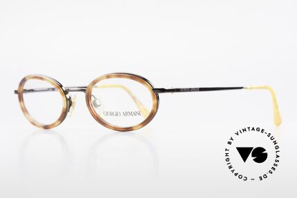 Giorgio Armani 258 Ovale Vintage Designer Brille, 1A-Qualität; Lackierung in dunkelbraun-metalltic, Passend für Herren und Damen
