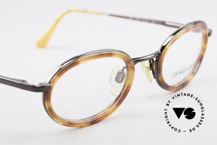 Giorgio Armani 258 Ovale Vintage Designer Brille, KEINE Retrobrille, sondern ein 90er Jahre Original, Passend für Herren und Damen