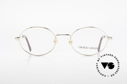 Giorgio Armani 257 Designerbrille Oval Vintage, dezenter, zeitloser Stil; passt gut zu fast jedem Look, Passend für Herren und Damen