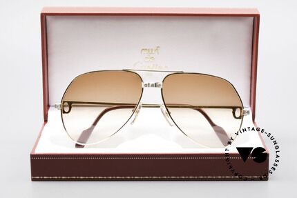 Cartier Vendome Santos - L Luxus Diamanten Sonnenbrille, Größe: large, Passend für Herren