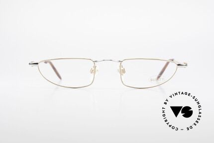 Bugatti 11708 Vintage 90er Luxus Lesebrille, zeitlose Lese-Form in bicolor (gold und silber), Passend für Herren