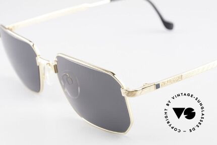 S.T. Dupont D057 Vergoldete Luxus Sonnenbrille, Sonnengläser könnten durch optische ersetzt werden, Passend für Herren