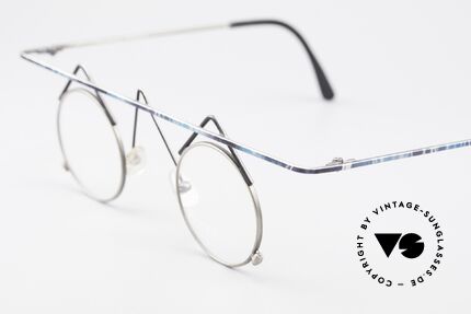 Argenta Crazy 705 Verrückte Vintage Fassung, ungetragenes Einzelstück in türkis-grauer Lackierung, Passend für Damen
