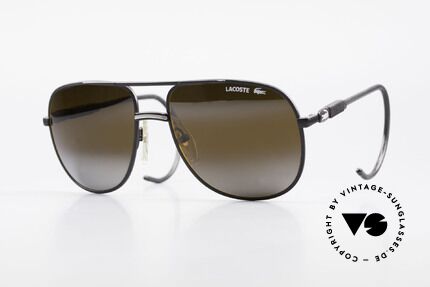 Lacoste 101S Sportliche Aviator Brille XL, vintage Lacoste 101 Sonnenbrille aus den 80ern/90ern, Passend für Herren