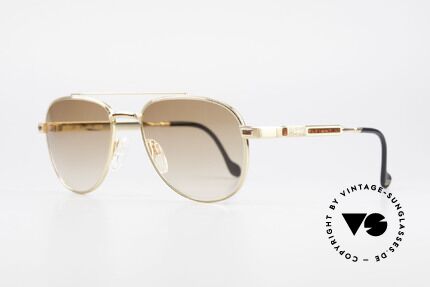 S.T. Dupont D081 23kt Pilotensonnenbrille, äußerst edel (23kt vergoldet & mit Wurzelholz-Dekor), Passend für Herren